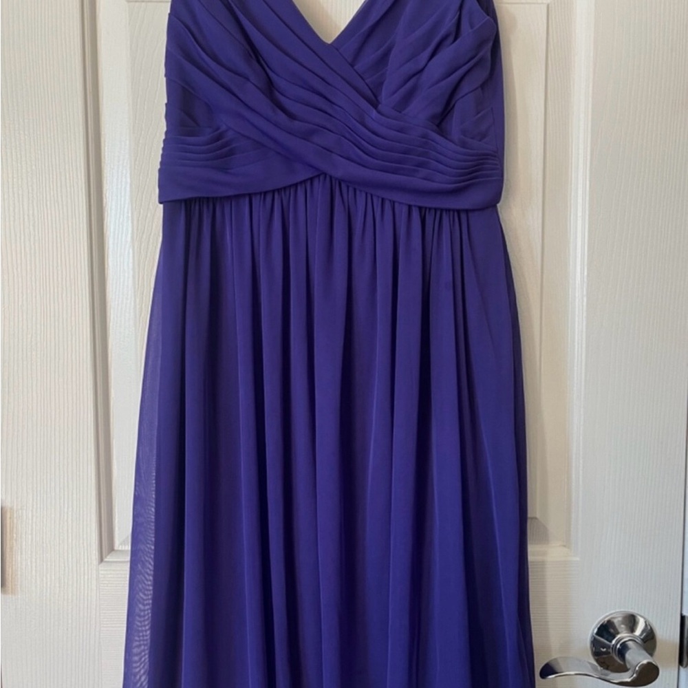 David's Bridal Sleeveless Purple Dress